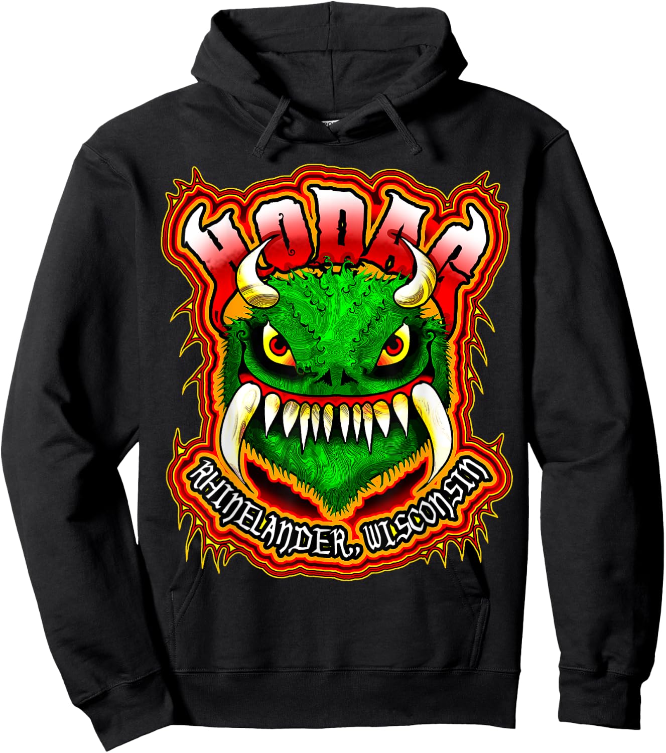 Hodag Rheinlander Wisconsin Monster Cryptozoology Creature Hoodie - Hoodie | Black