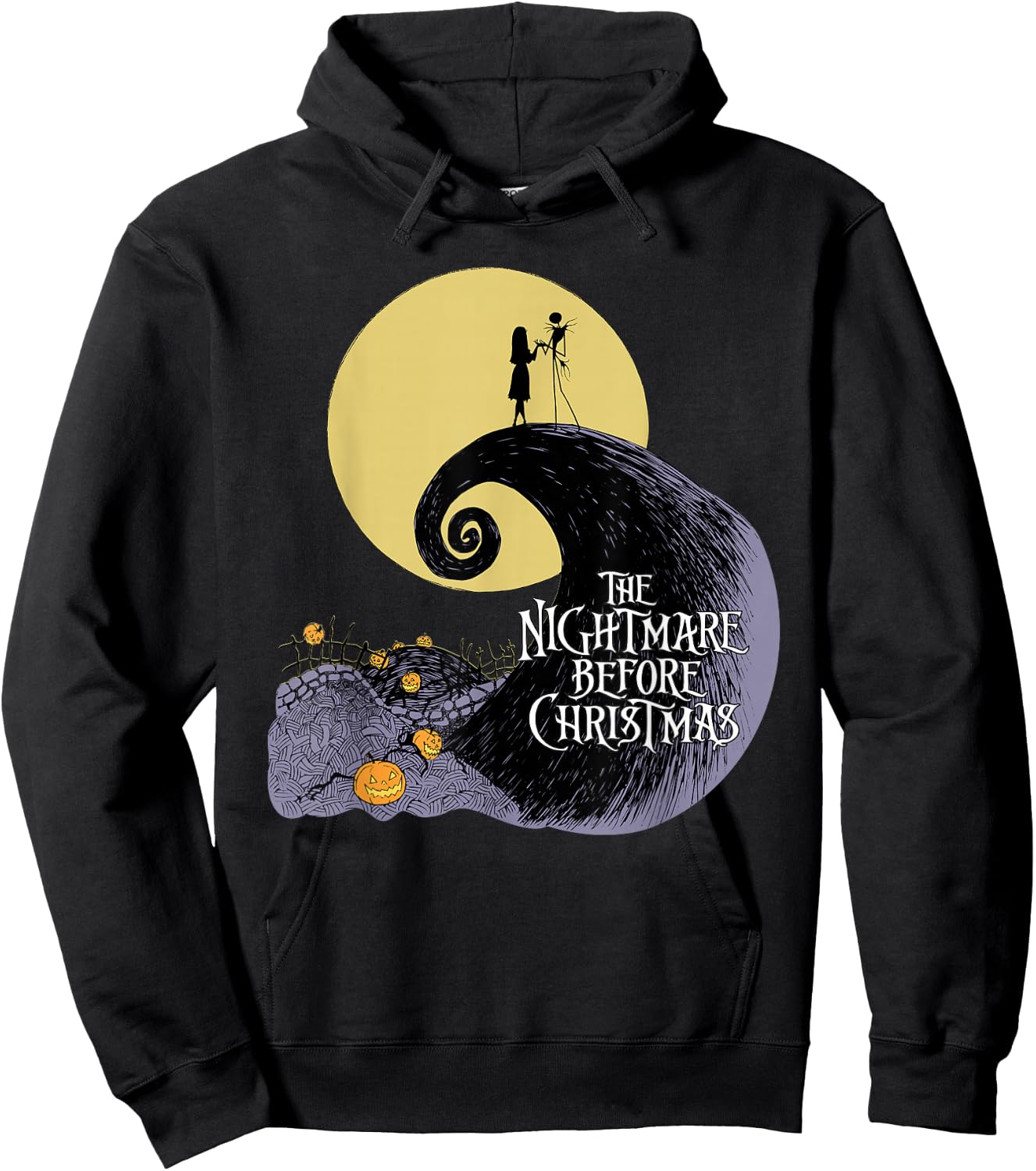 Disney The Nightmare Before Christmas Moon Silhouette Hoodie - Hoodie | Black