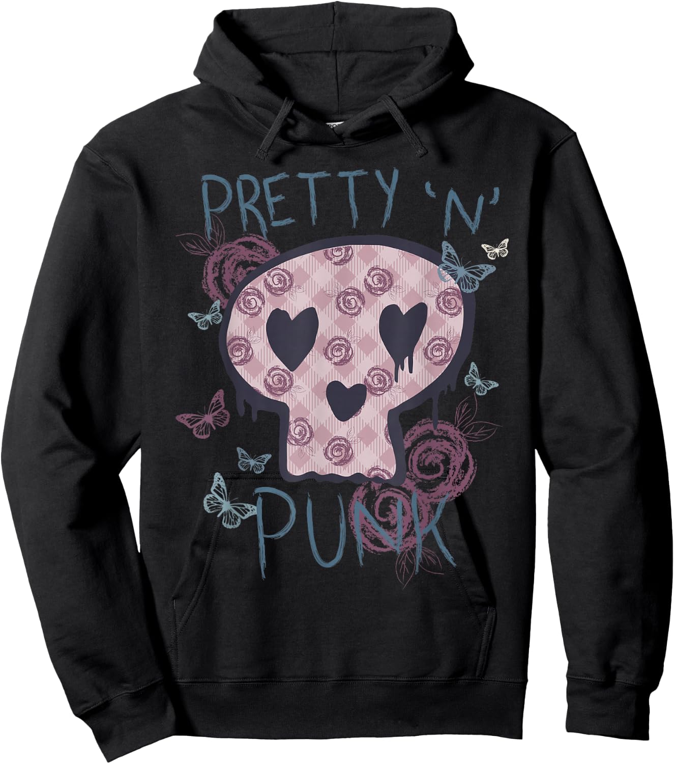 Punk Rock 'n' Roll Music Pretty in Punk Women Ladies Children Hoodie - Hoodie | Black
