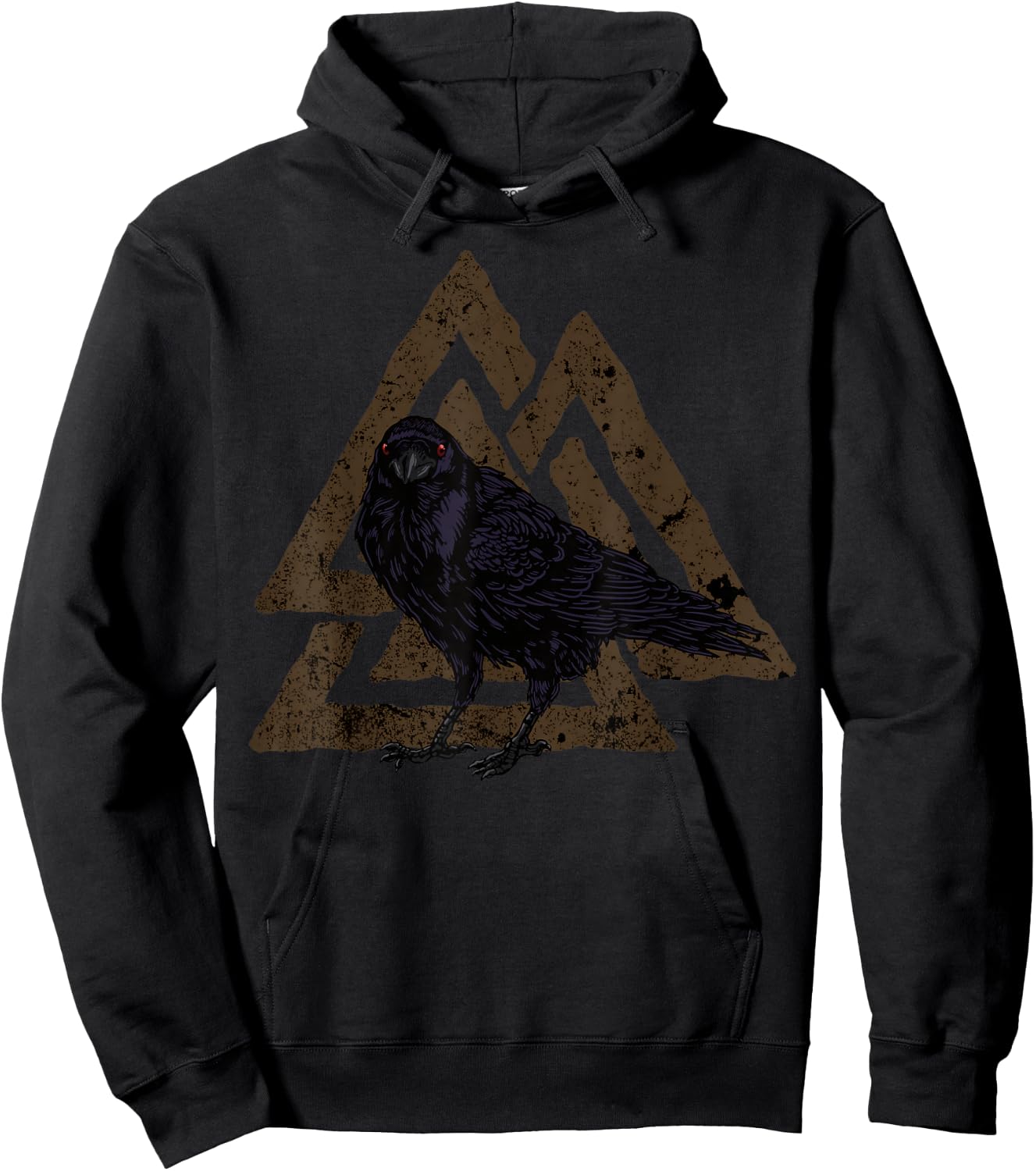 Crows Valknut Viking Ravens Nordic Hoodie - Hoodie | Black