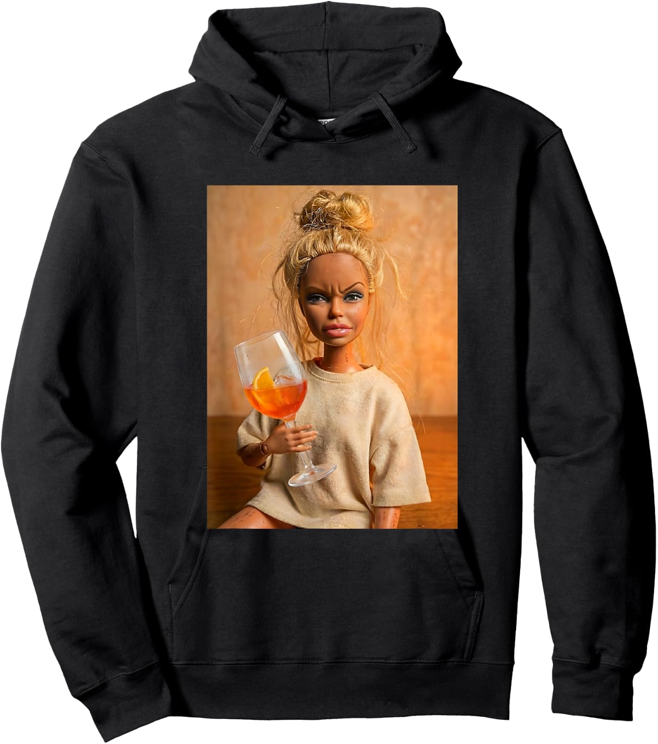 Disgusted FACE Sommer Orange Spritz Cocktail Mädels Fun Hoodie - Hoodie | Black