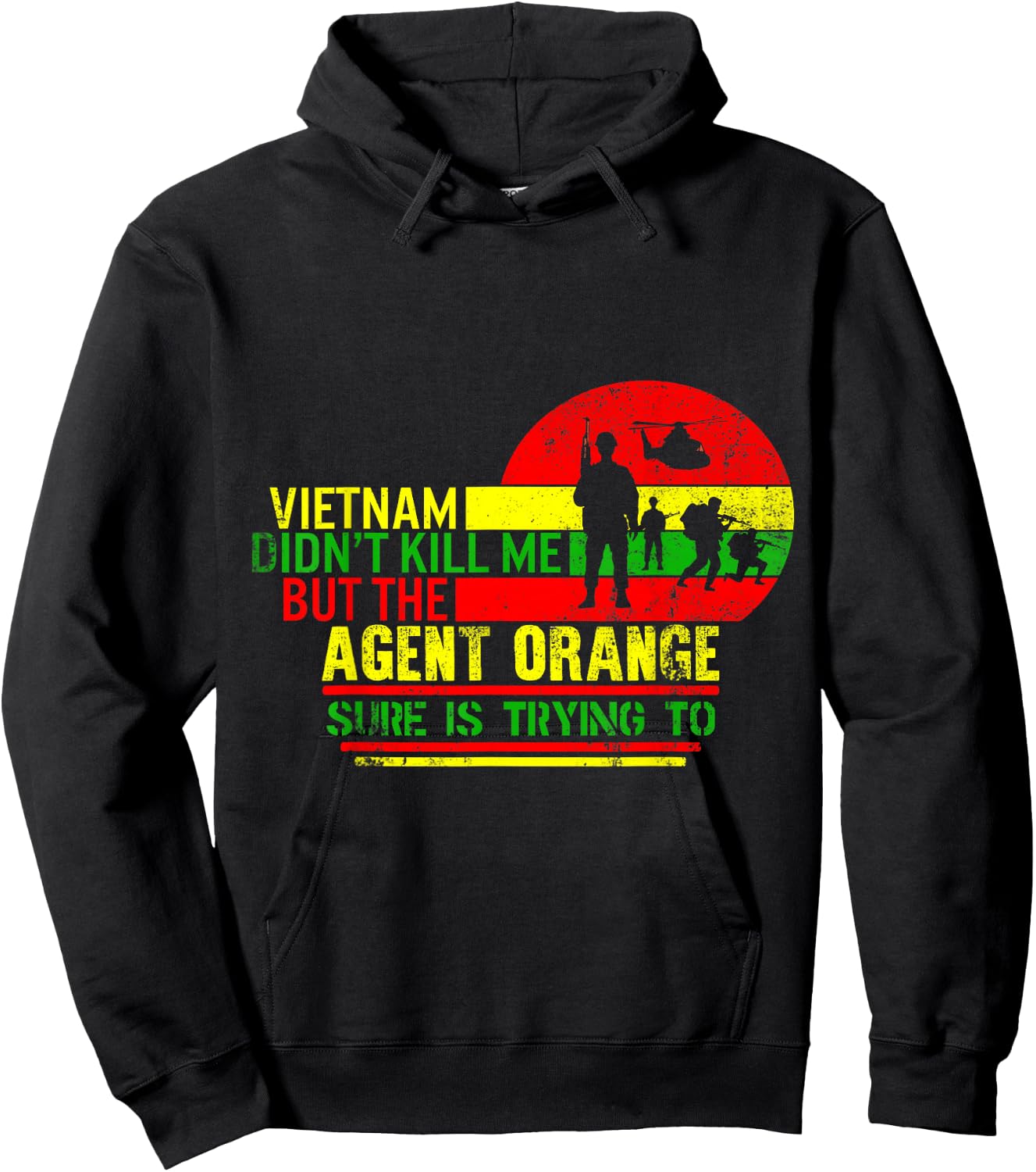 Vietnam Veterans Day Orange Agent Victims Retired Soldiers Hoodie - Hoodie | Black