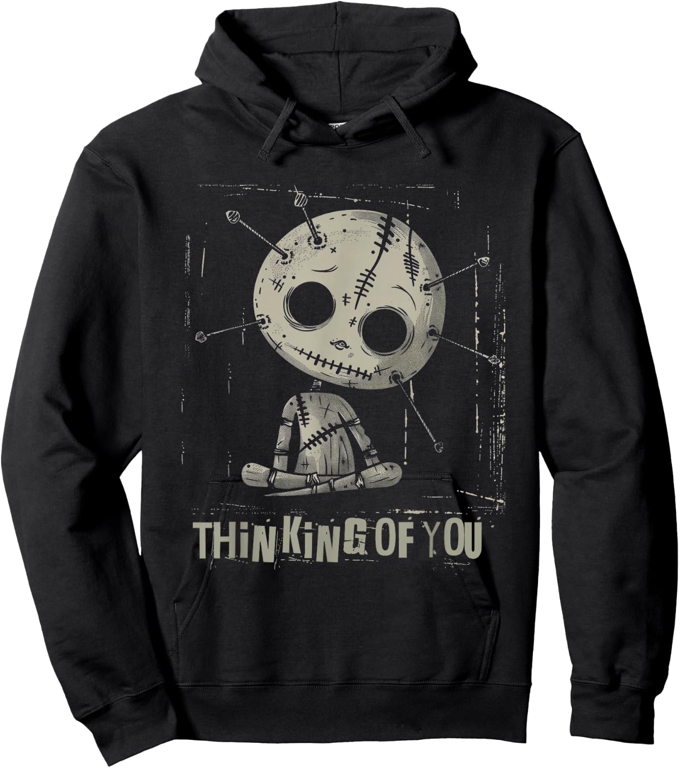 Thinking Of You Voodoo Doll Wicca Goth Witchcraft Sarcasm , black Hoodie - Hoodie | Black