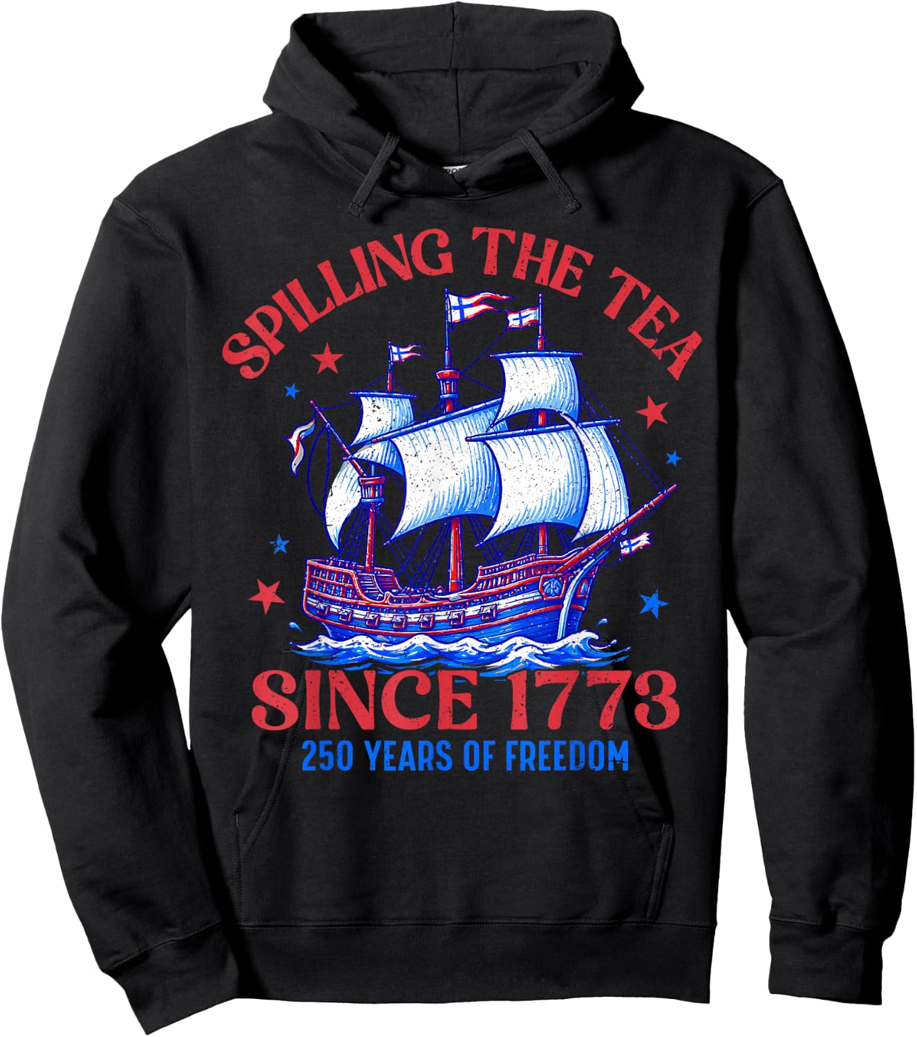 Spilling The Tea Since 1773 US History Teacher 4th of July Hoodie - Hoodie | Black