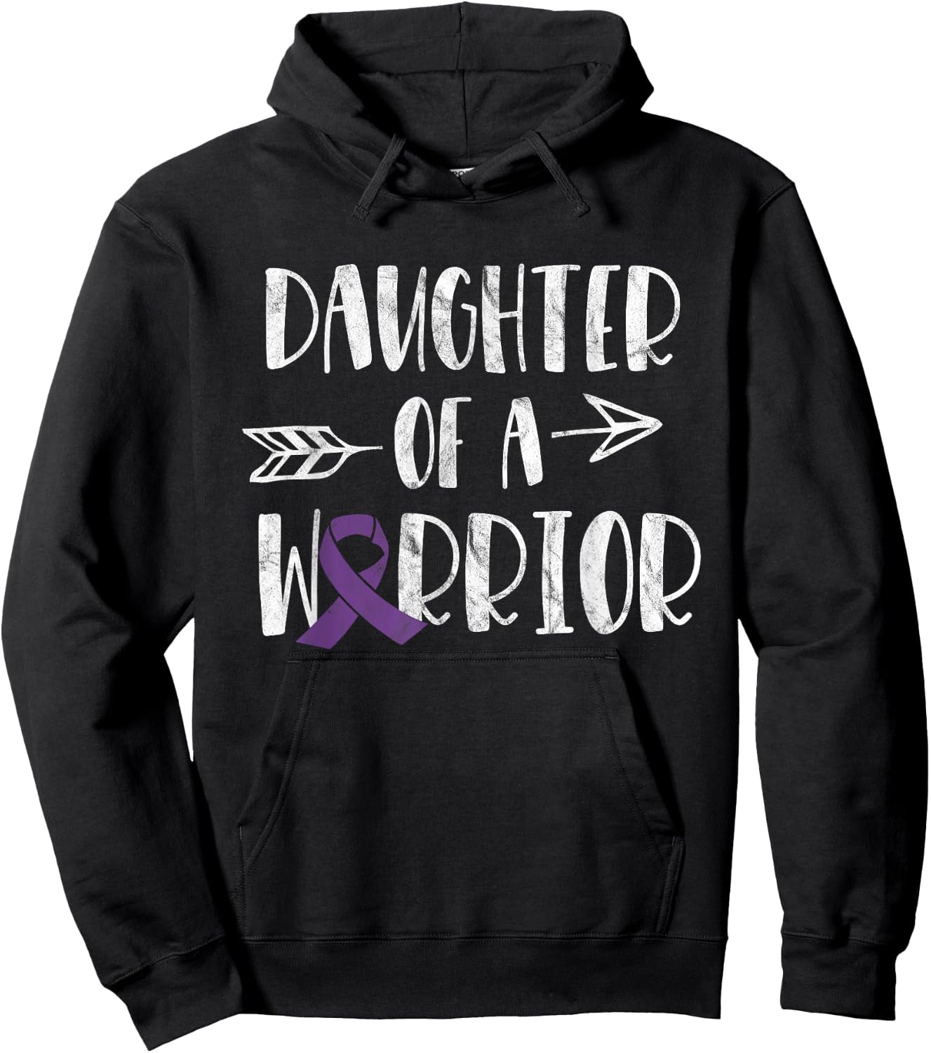 Alzheimer's Awareness Daughter Of A Warrior Dementia Hoodie - Hoodie | Black