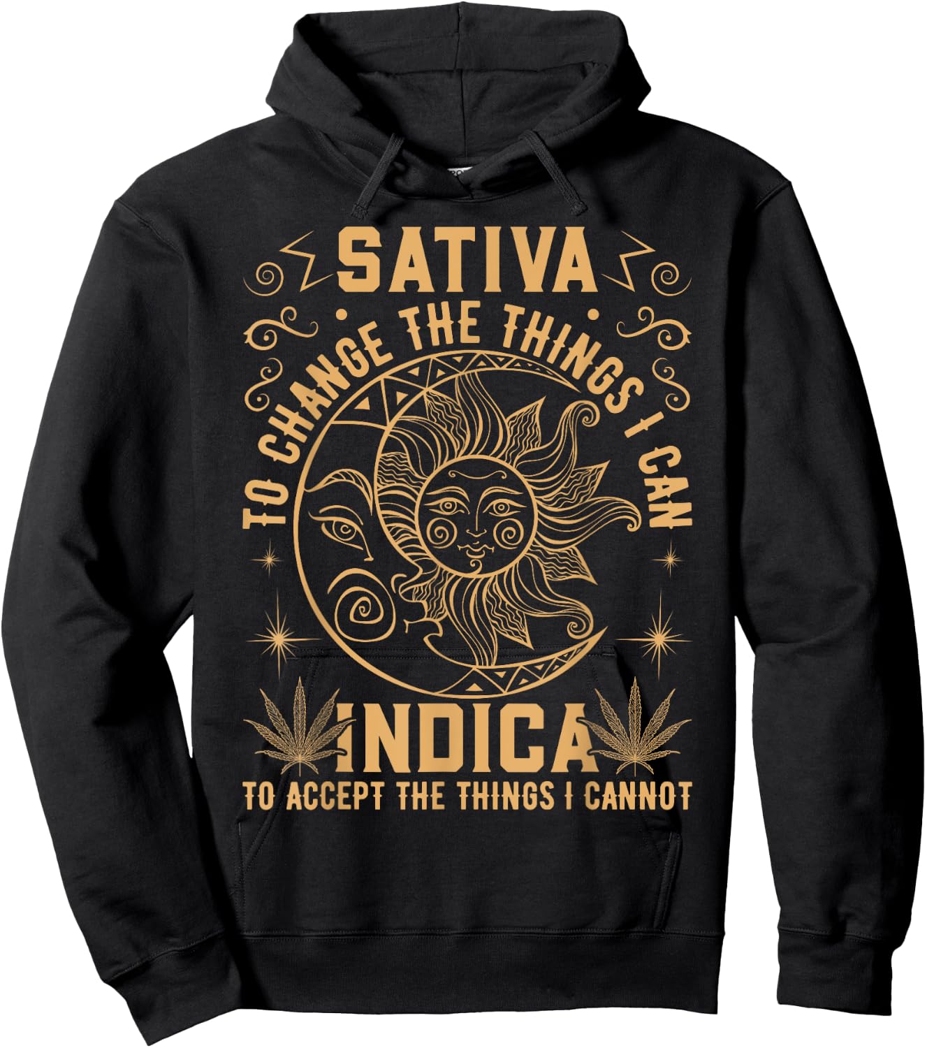 Cannabis Marijuana Hemp Leaf Medicine Funny Saying , black Hoodie - Hoodie | Black