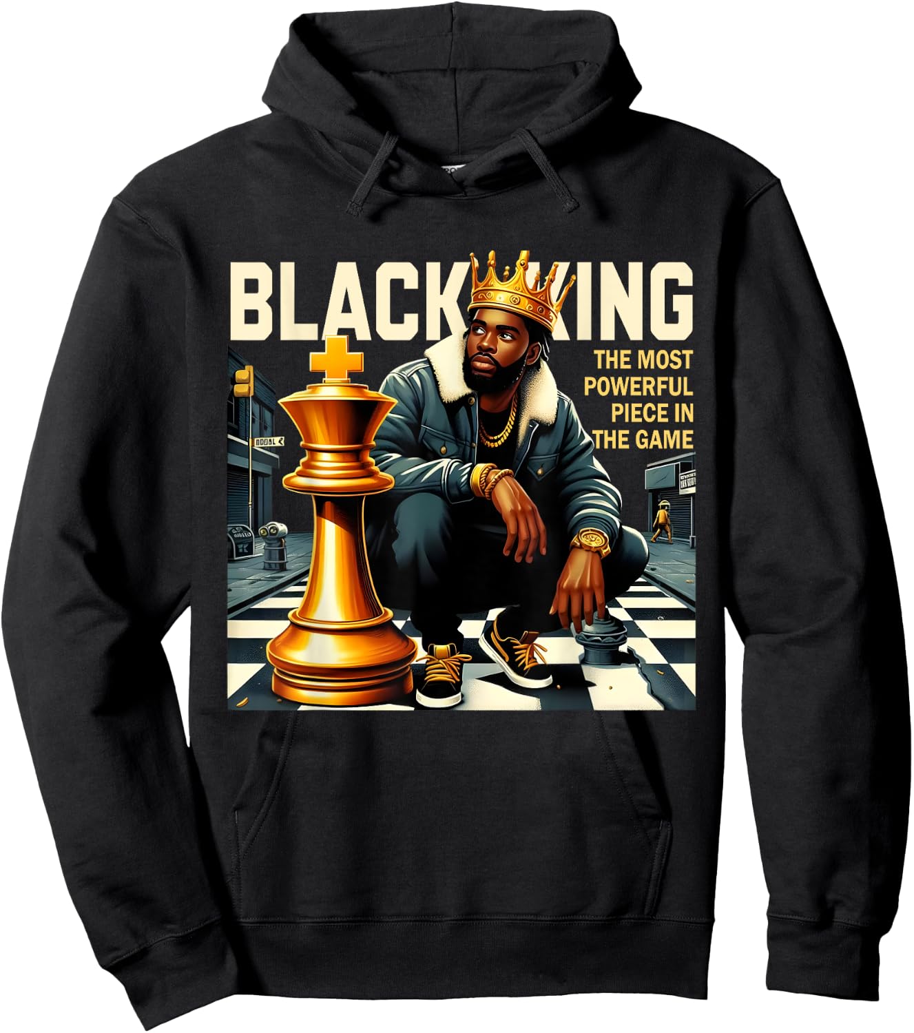 Black King The Most Powerful Piece In The Game Costume Hoodie - Hoodie | Black