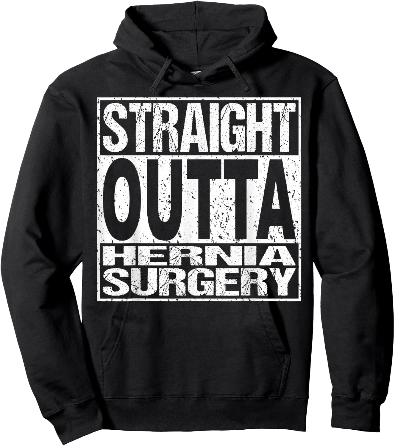 Hernia Surgery T Shirt Funny Survivor Post Recovery Gift Hoodie - Hoodie | Black