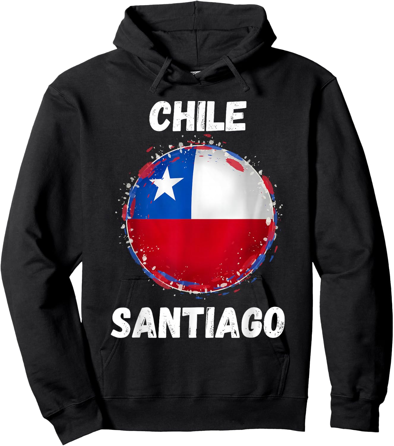 Santiago Chile Retro Vintage chilenische Flagge Souvenirs Hoodie - Hoodie | Black