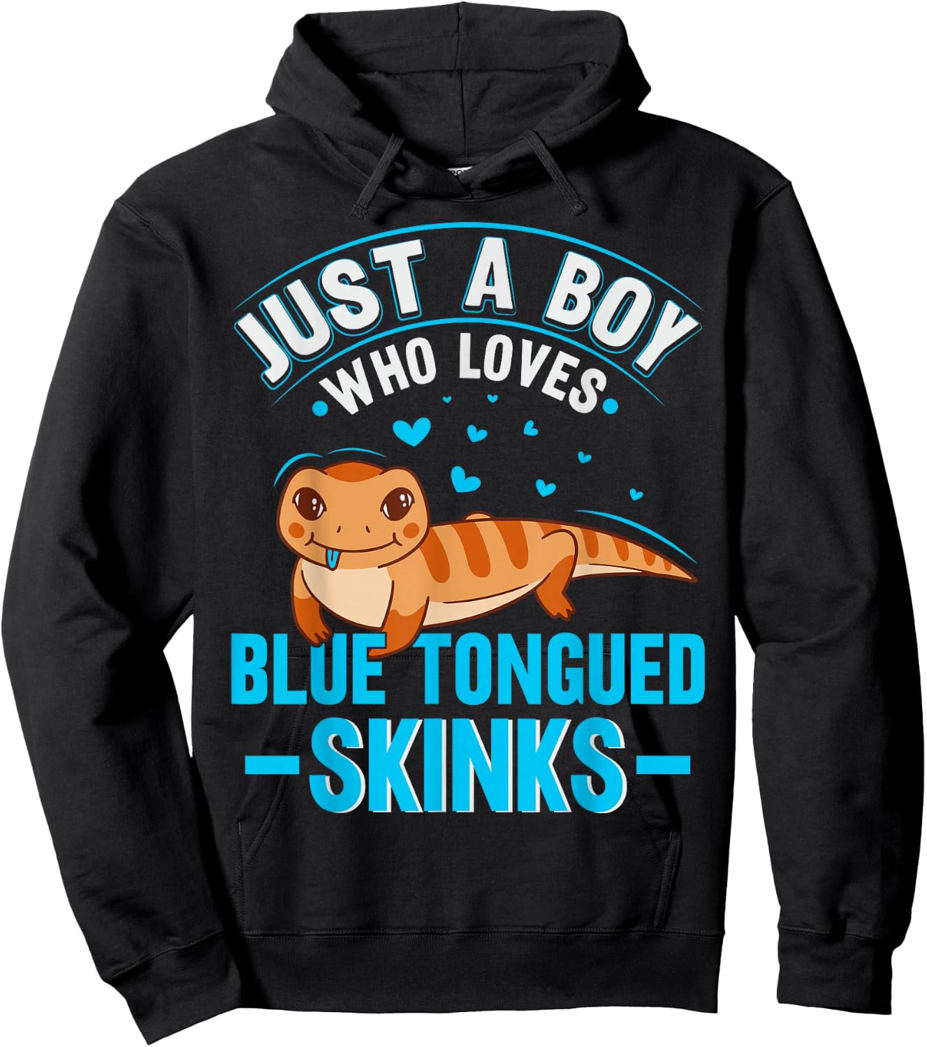Skink Blue tongue Lizard Design for a Blue tongued skink Boy Hoodie - Hoodie | Black