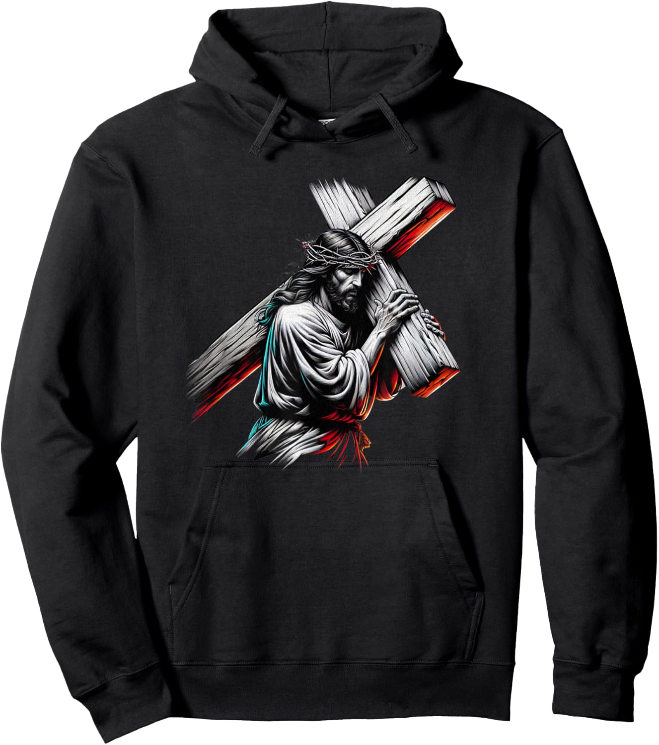 Jesus Christ Funny Crown of Thorns Crucified Saviour Hoodie - Hoodie | Black