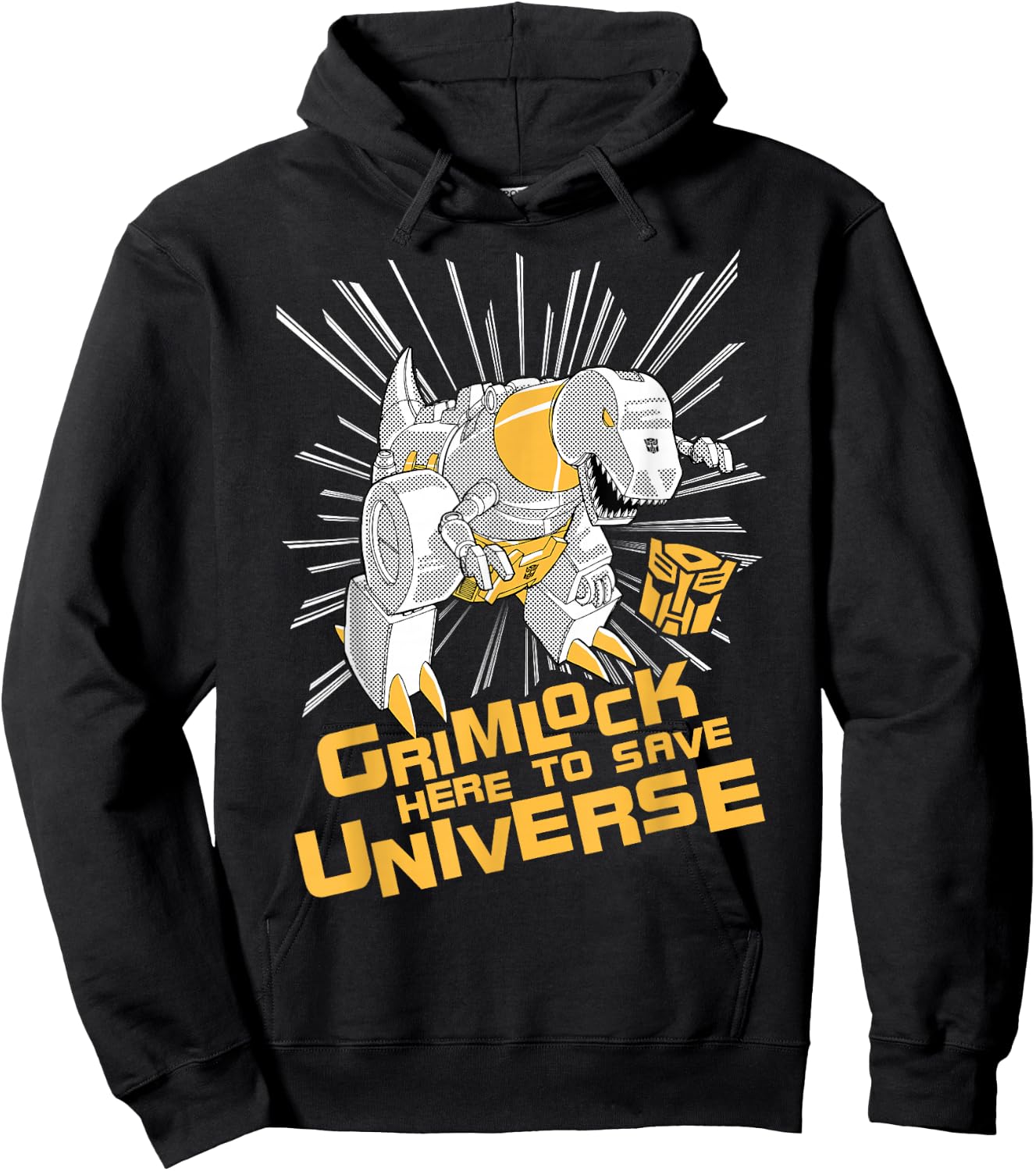 Transformers Grimlock Here To Save Universe Retro Vintage Hoodie - Hoodie | Black