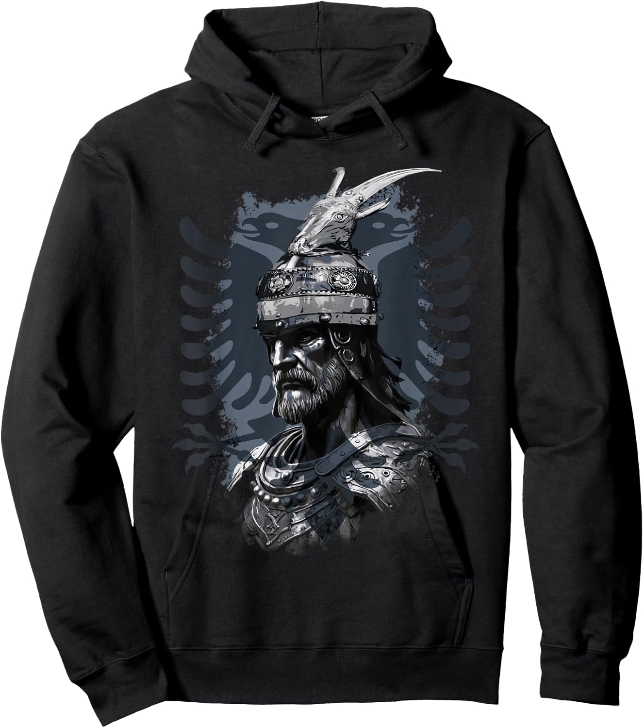 Albanien Albanischer Adler Kosovo Skënderbeu Skanderbeg Albanischer Nationalheld Adler Kosovo Albaner , Erwachsene und Kinder, Schwarz, S, EU 38/40 Hoodie - Hoodie | Black