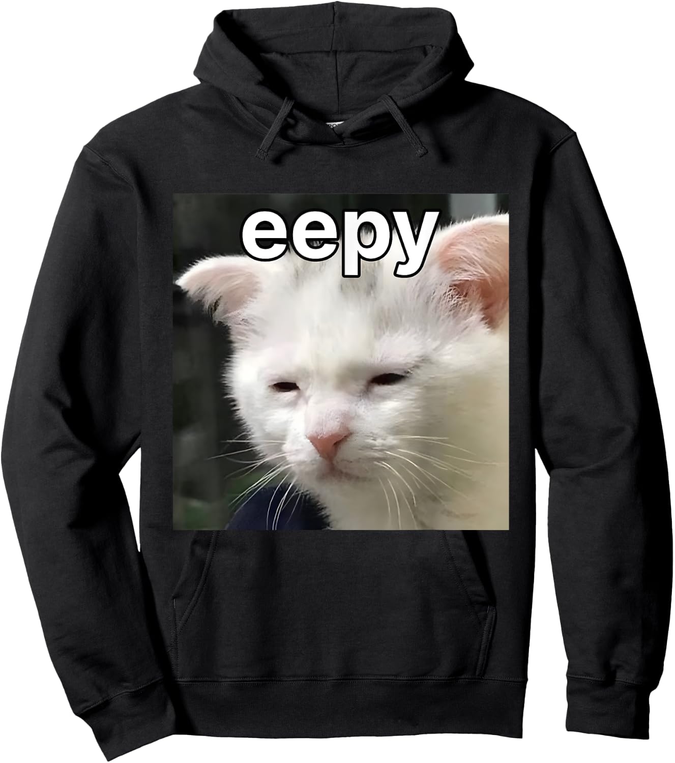 Eepy Cat Silly Sleepy Cat Meme Women Hoodie - Hoodie | Black