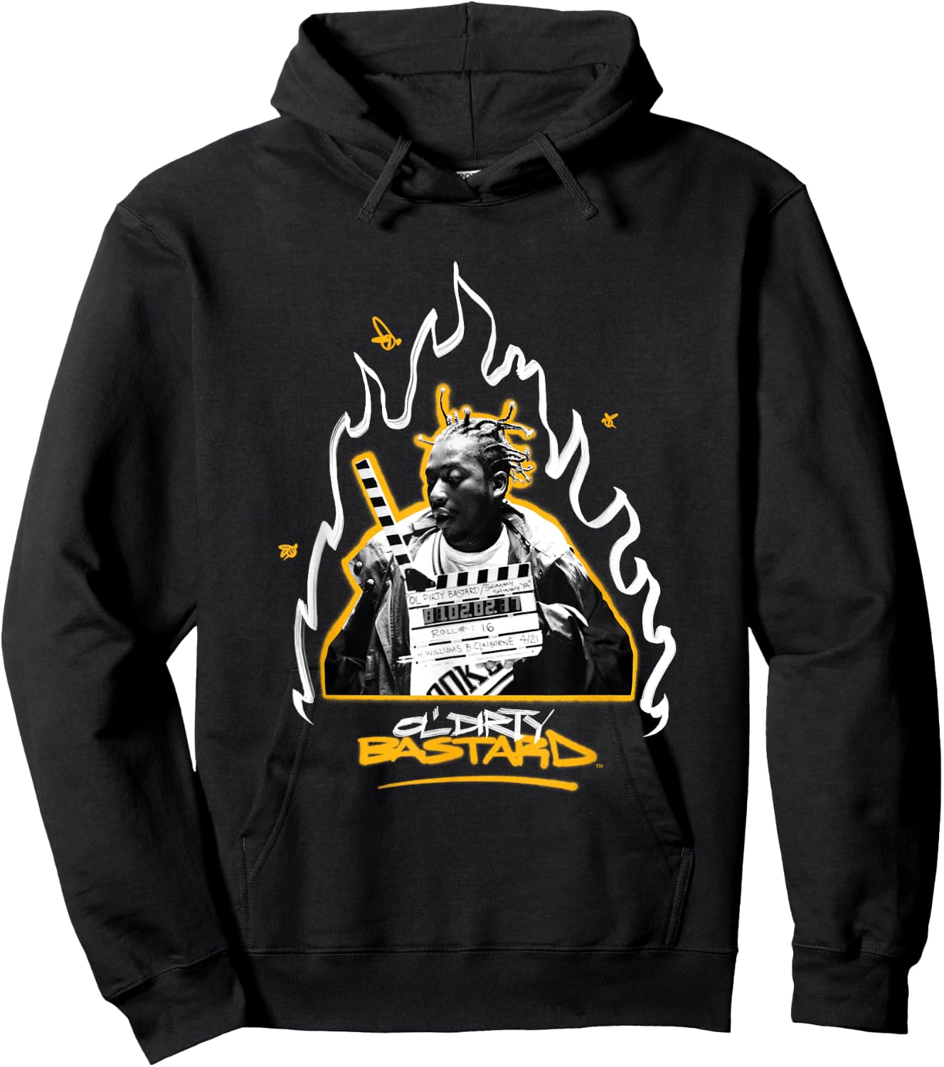 Ol' Dirty Bastard | Shimmy Headliner | Wu Tang Clan Urban , Black, S Hoodie - Hoodie | Black