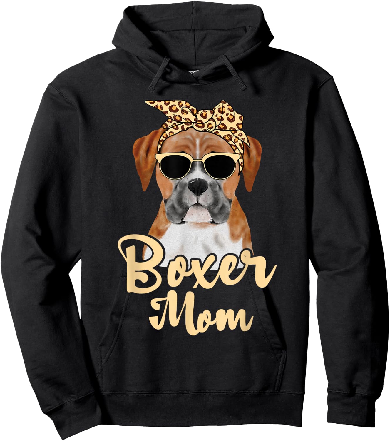 Boxer Mom - Dog Lover Animal Whisperer Veterinarian Hoodie - Hoodie | Black