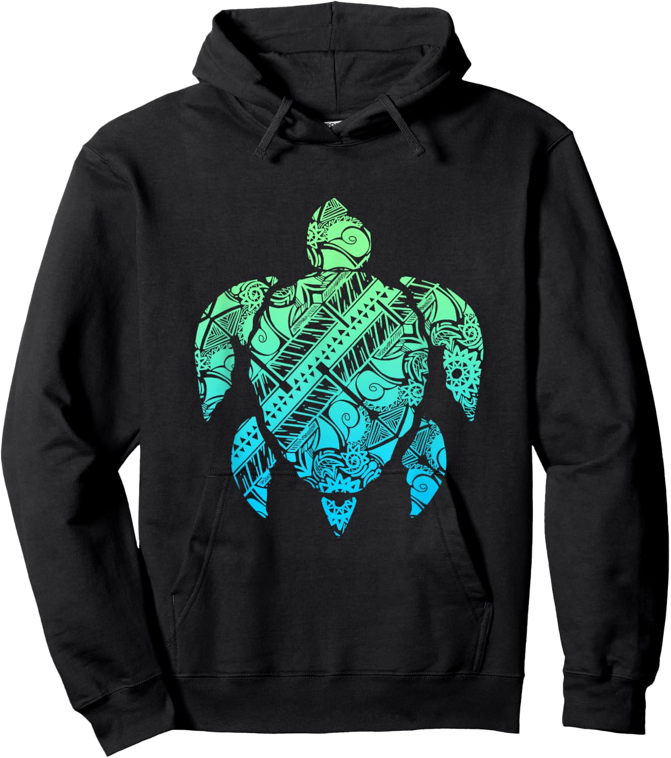 Maori Turtle Polynesian New Zealand Culture Tattoo Hoodie - Hoodie | Black