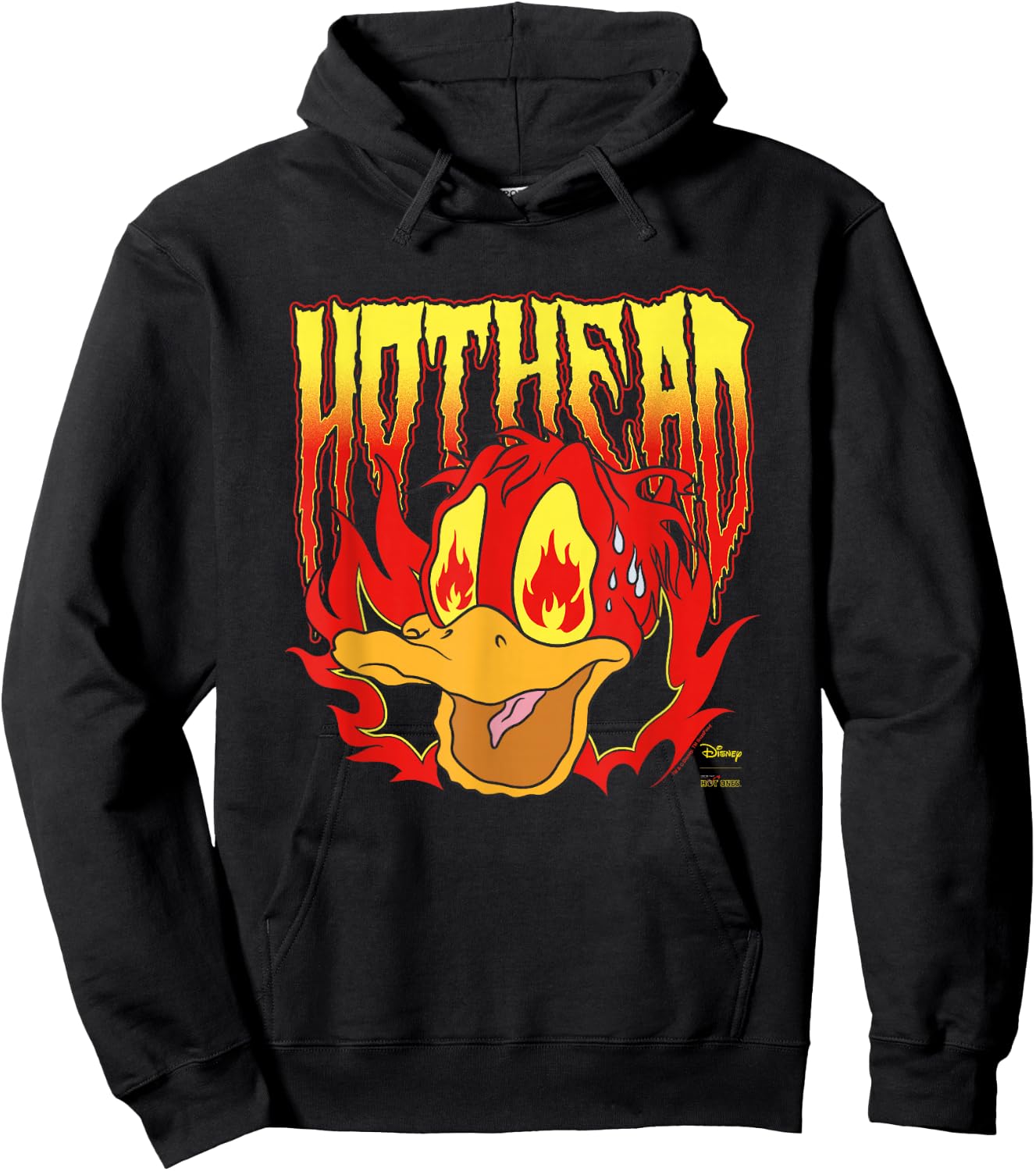 Disney Hot Ones Donald Duck Hothead Melting Face Vintage Hoodie - Hoodie | Black
