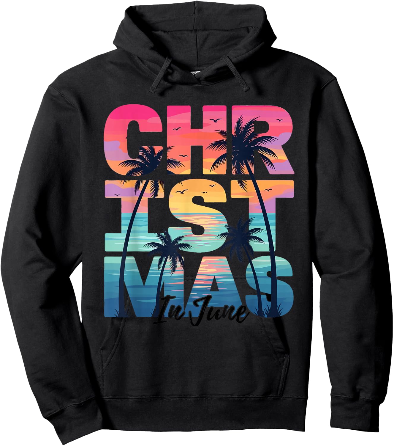 Christmas in June Summer Men Women Boys and Girls Hoodie - Hoodie | Black