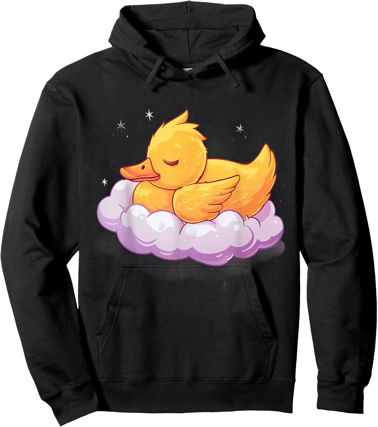 Duck Sleeping Cloud Sleep Duck Sleepy Animal Duck Lover Hoodie - Hoodie | Black