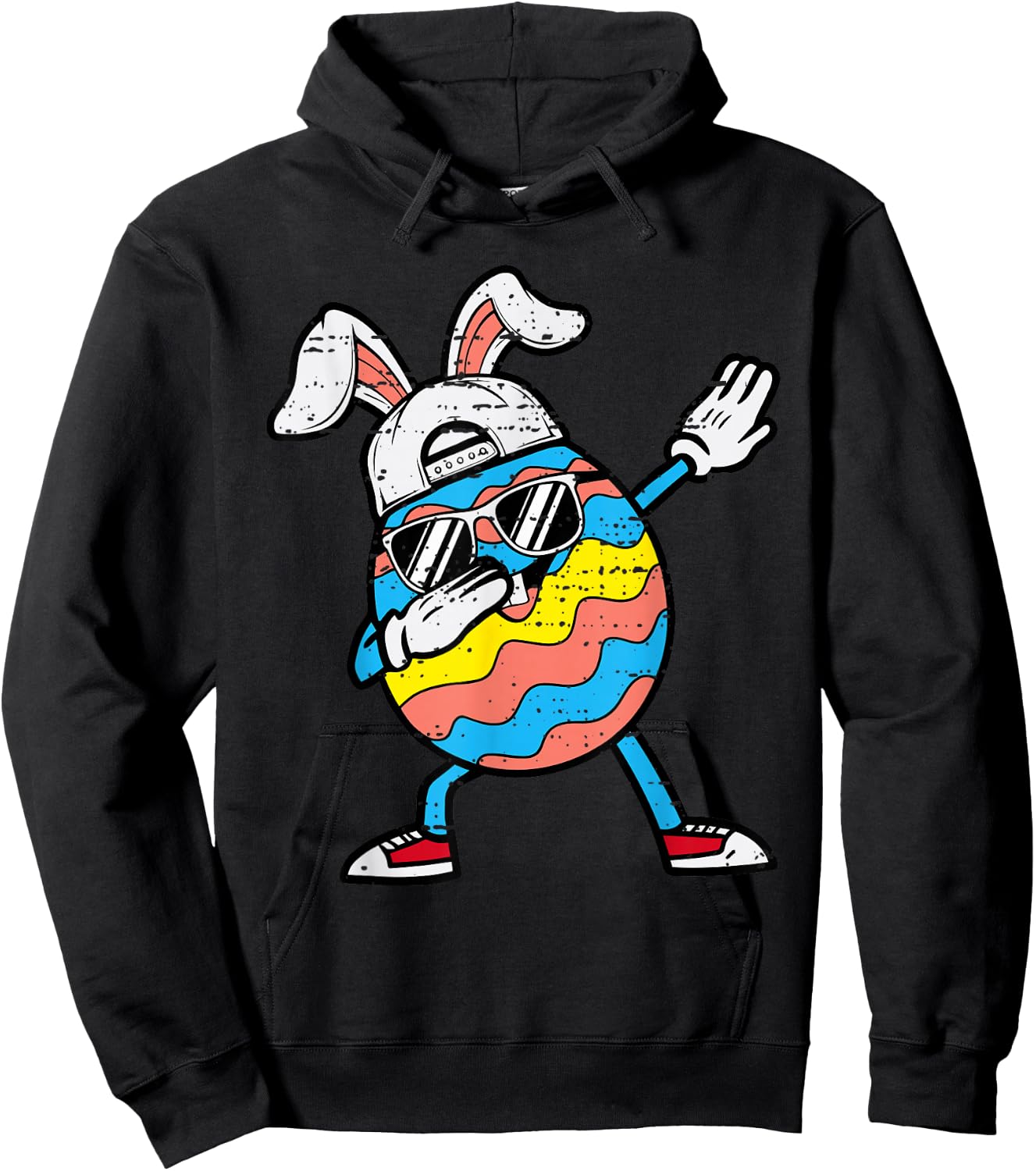 Easter Dabbing Egg Bunny Dab Boys Girls Kid Toddler Children Hoodie - Hoodie | Black