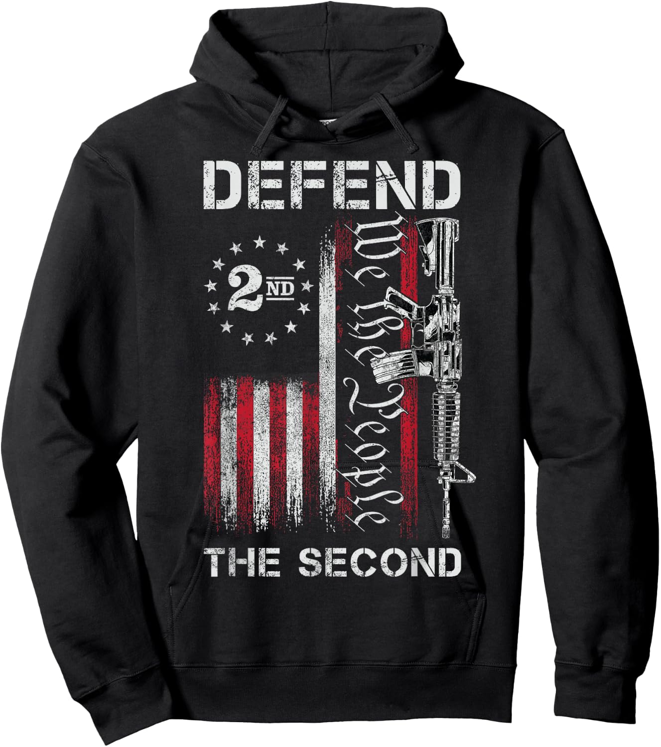 We The People Defend The Second Pro 2nd Amendment Rights Hoodie - Hoodie | Black