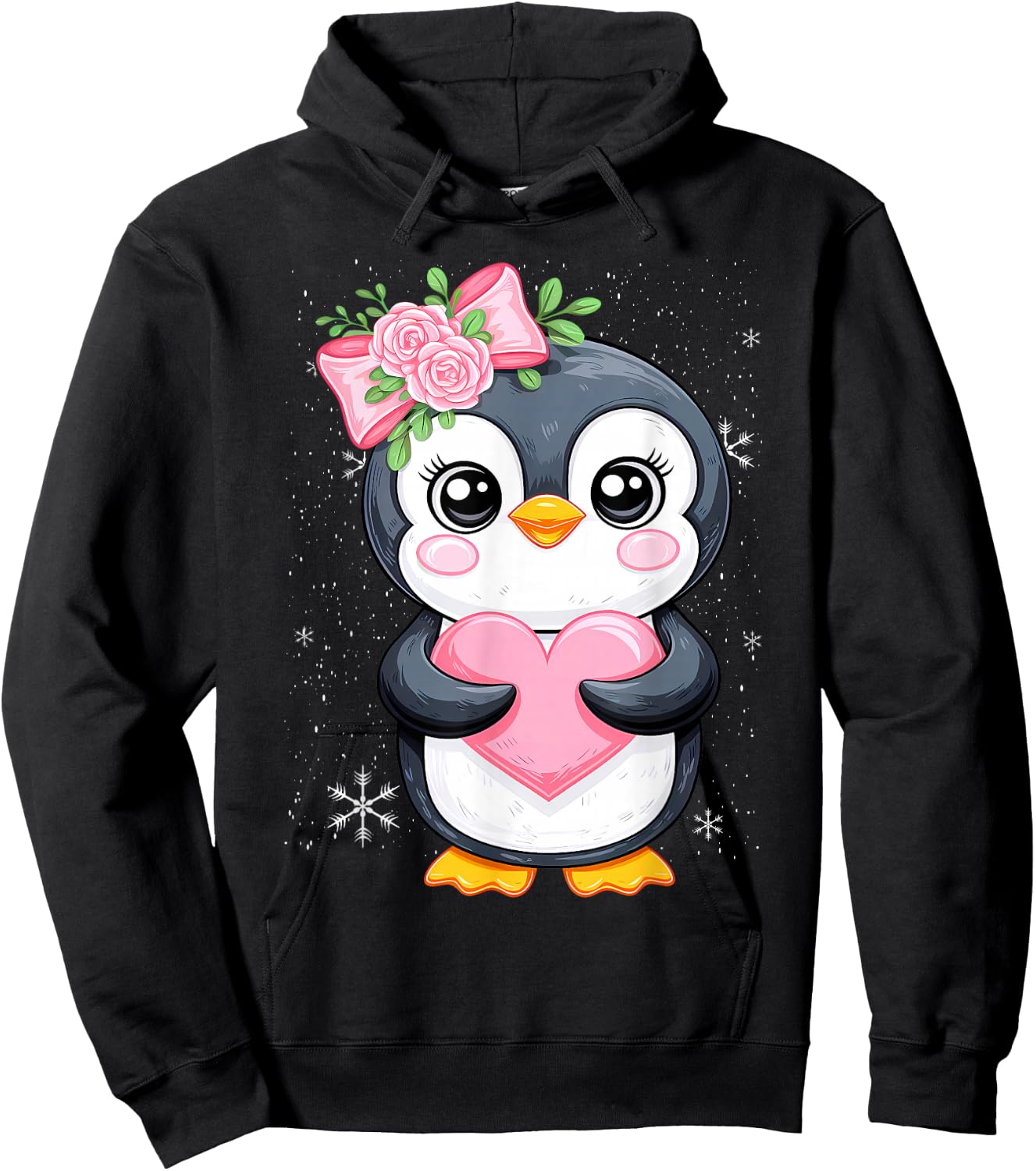 Penguin Lover Women Girl Kids Hoodie - Hoodie | Black