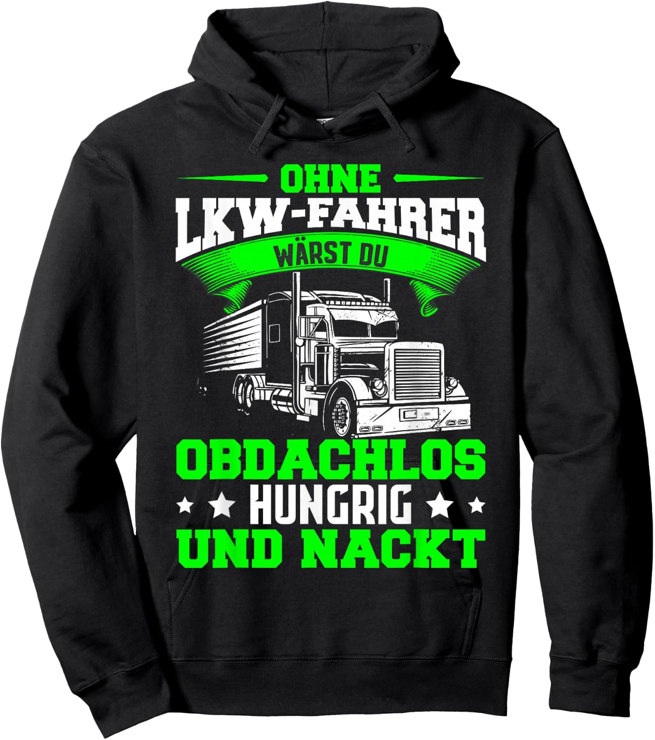 Berufskraftfahrer Spedition Lastwagen LKW Fahrer Logistik Hoodie - Hoodie | Black