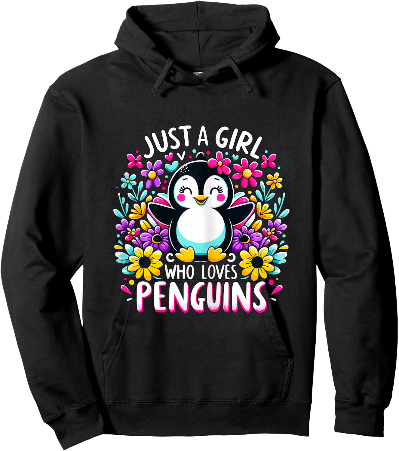 Just a Girl who loves Penguins Hoodie - Hoodie | Black