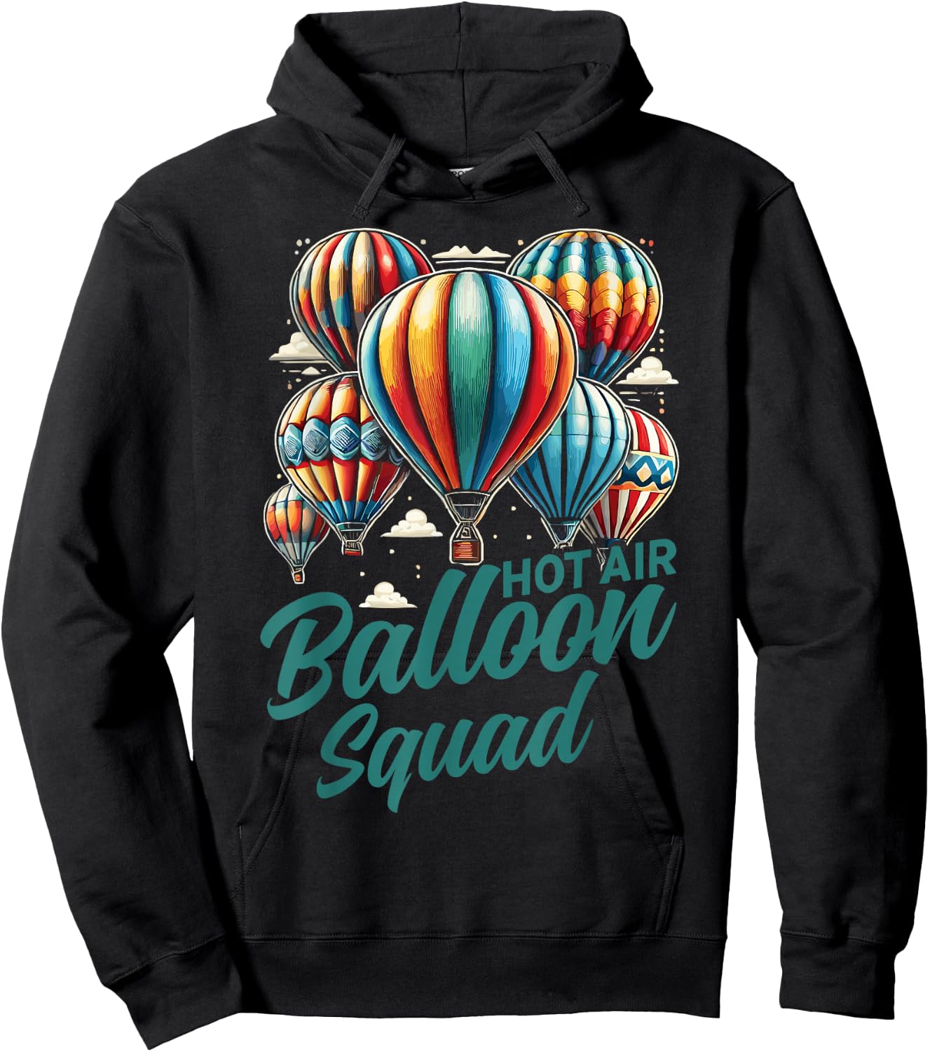 Hot Air Ballon Squad Hot Air Balloon Hoodie - Hoodie | Black