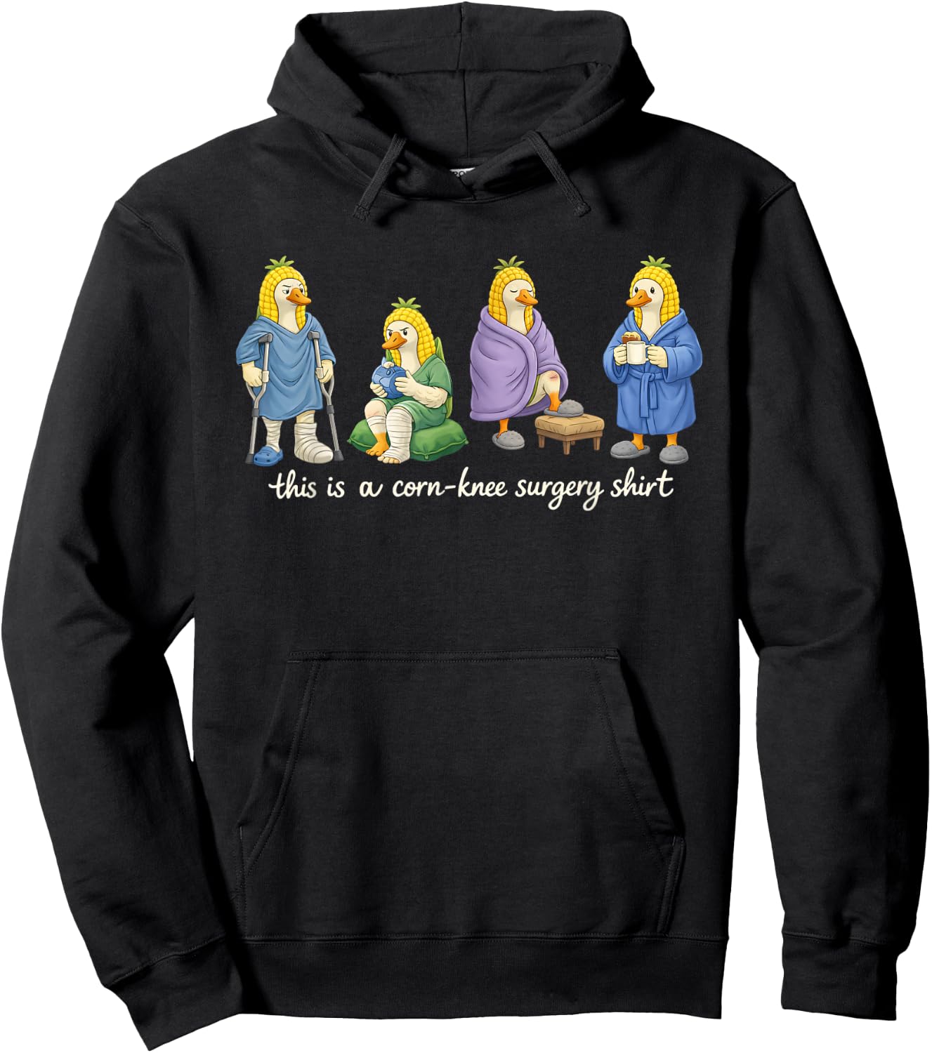 Knee Replacement ACL Surgery This is A Corn-Knee Surgery Hoodie - Hoodie | Black