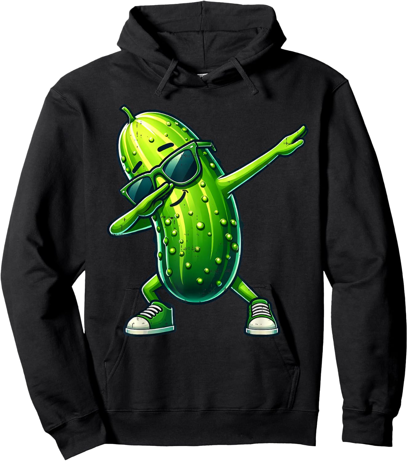Pickle Dabbing Funny Dancing Cucumber Boys Girls Kids , Black, S Hoodie - Hoodie | Black