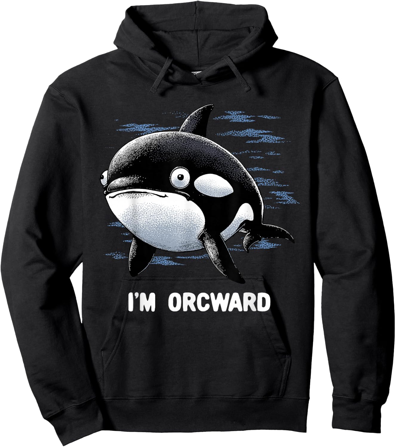 Orca Shirt Orcward Funny Awkward Orca Whale Ocean Fish Lover Hoodie - Hoodie | Black