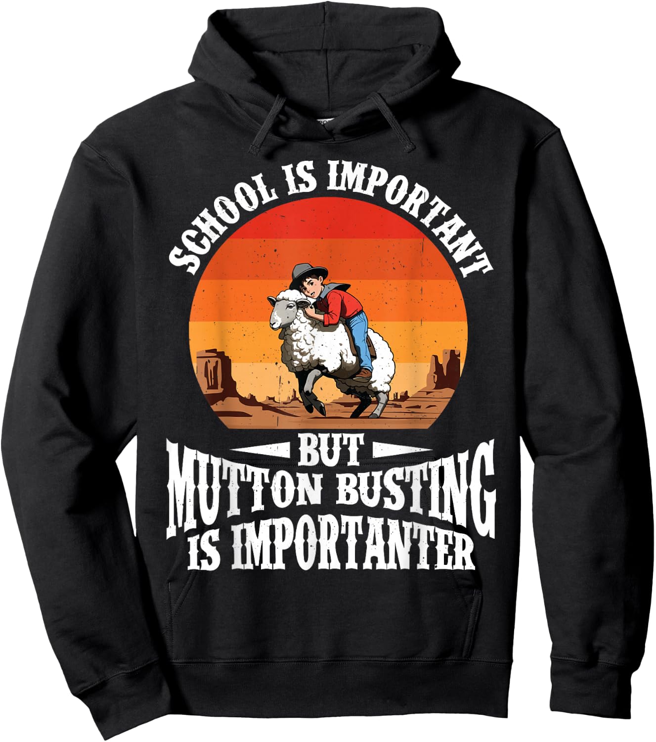 Mutton Buster Gear Rodeo Sheep Rider Mutton Busting Hoodie - Hoodie | Black