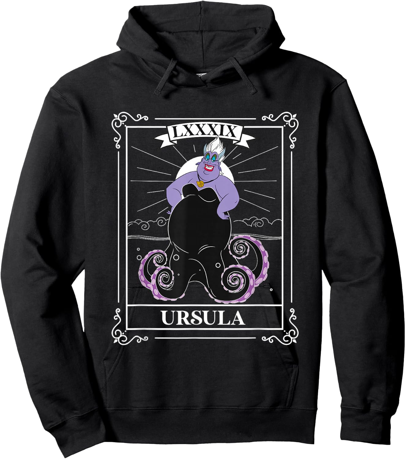Disney The Little Mermaid LXXXIX Iconic Ursula Chest Frame Hoodie - Hoodie | Black