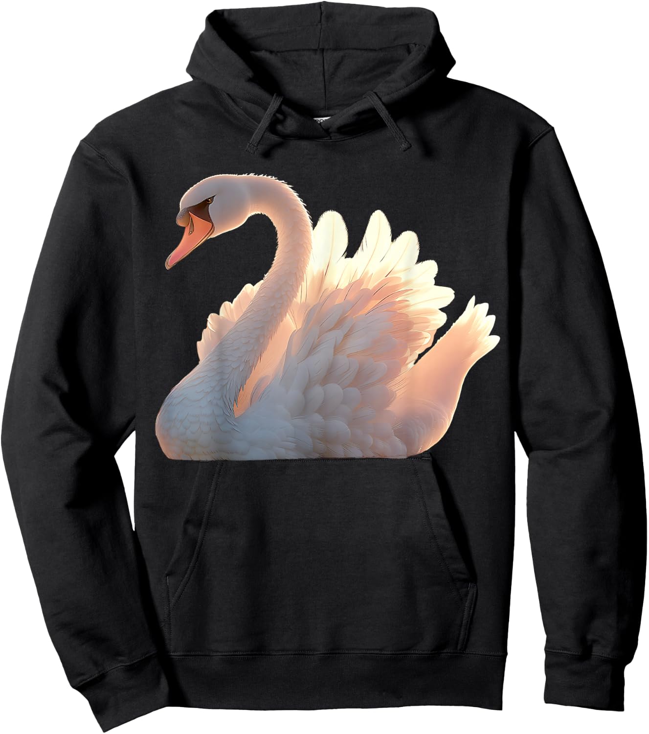 Swan White Mute Swans Goose Duck Swan Hoodie - Hoodie | Black