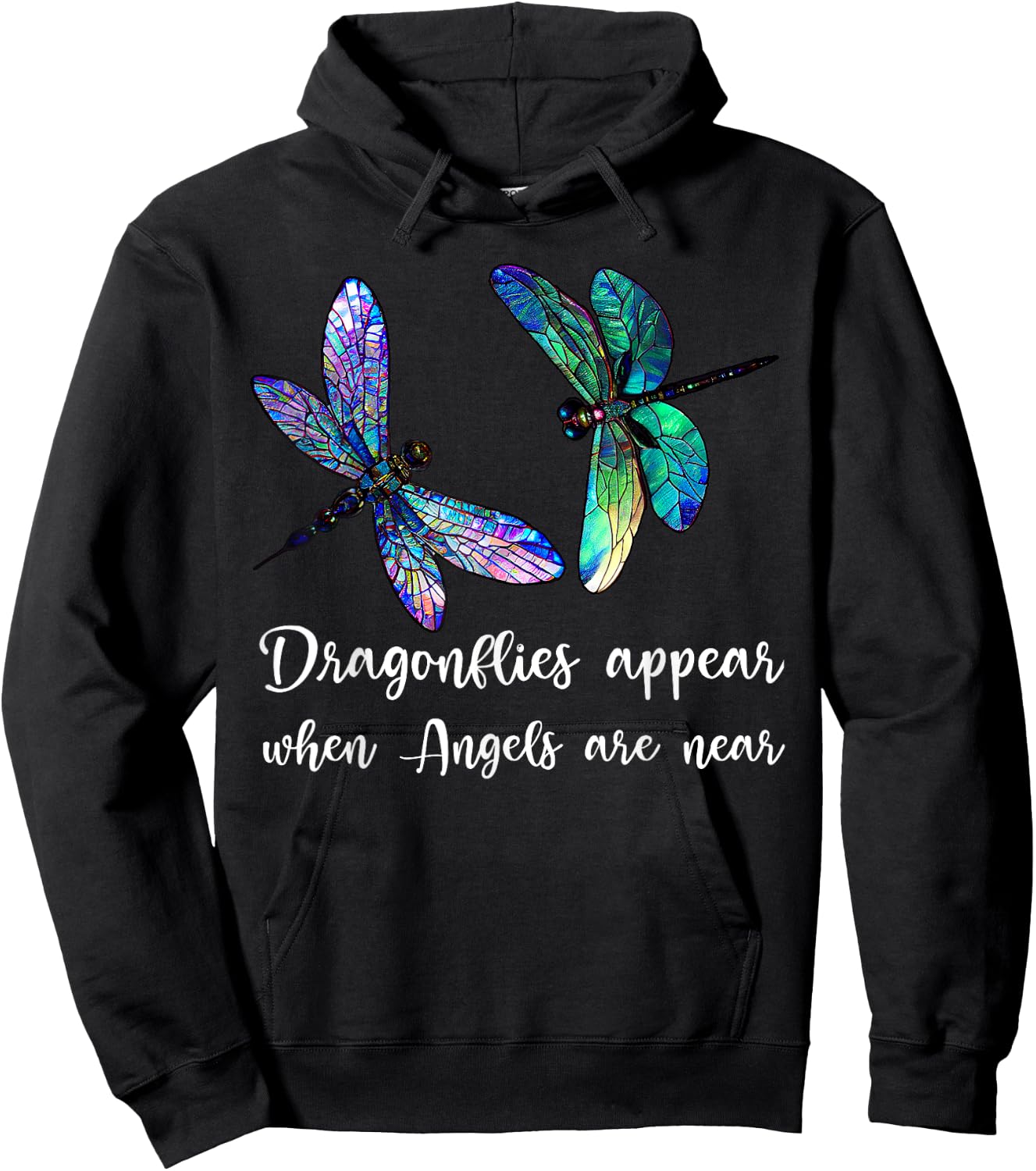 Dragonflies Appear When Angels Are Near Hoodie - Hoodie | Black