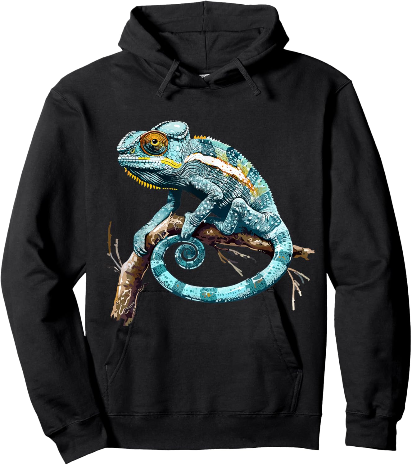 Chameleon Graphic Chameleon , Black, S Hoodie - Hoodie | Black