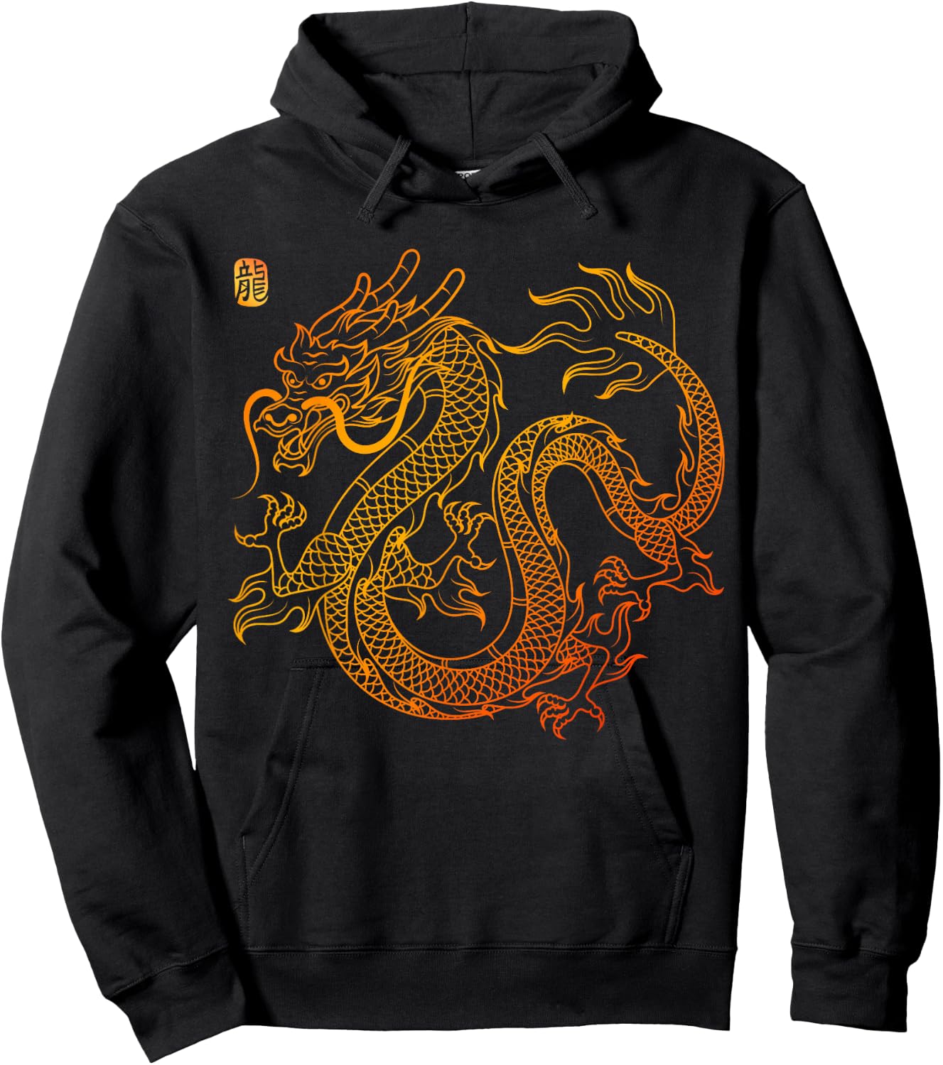 Chinese Dragon Hoodie - Hoodie | Black