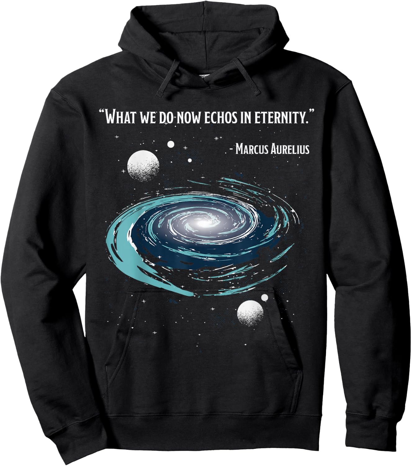 What We Do Now Echoes In Eternity, MARCUS AURELIUS Meditatio Hoodie - Hoodie | Black