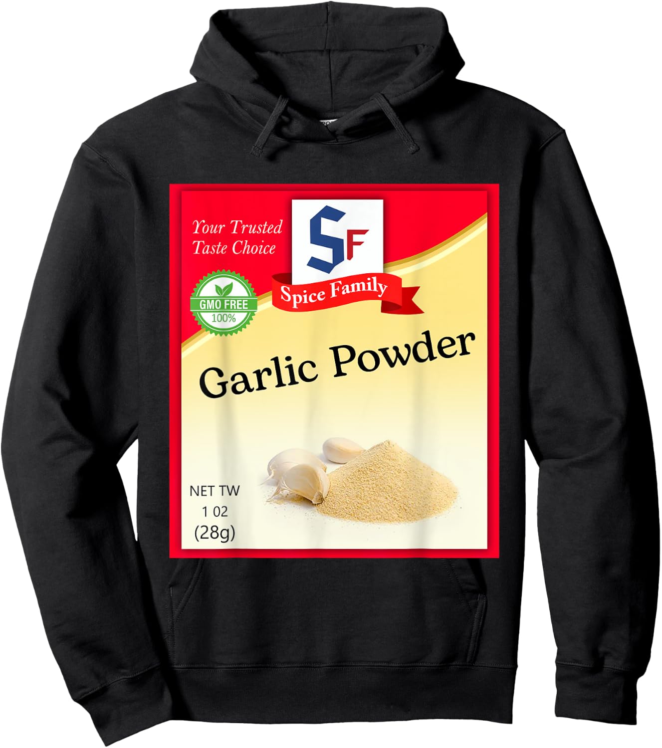 Garlic Powder Condiment Costume Holiday Spice Costumes Hoodie - Hoodie | Black