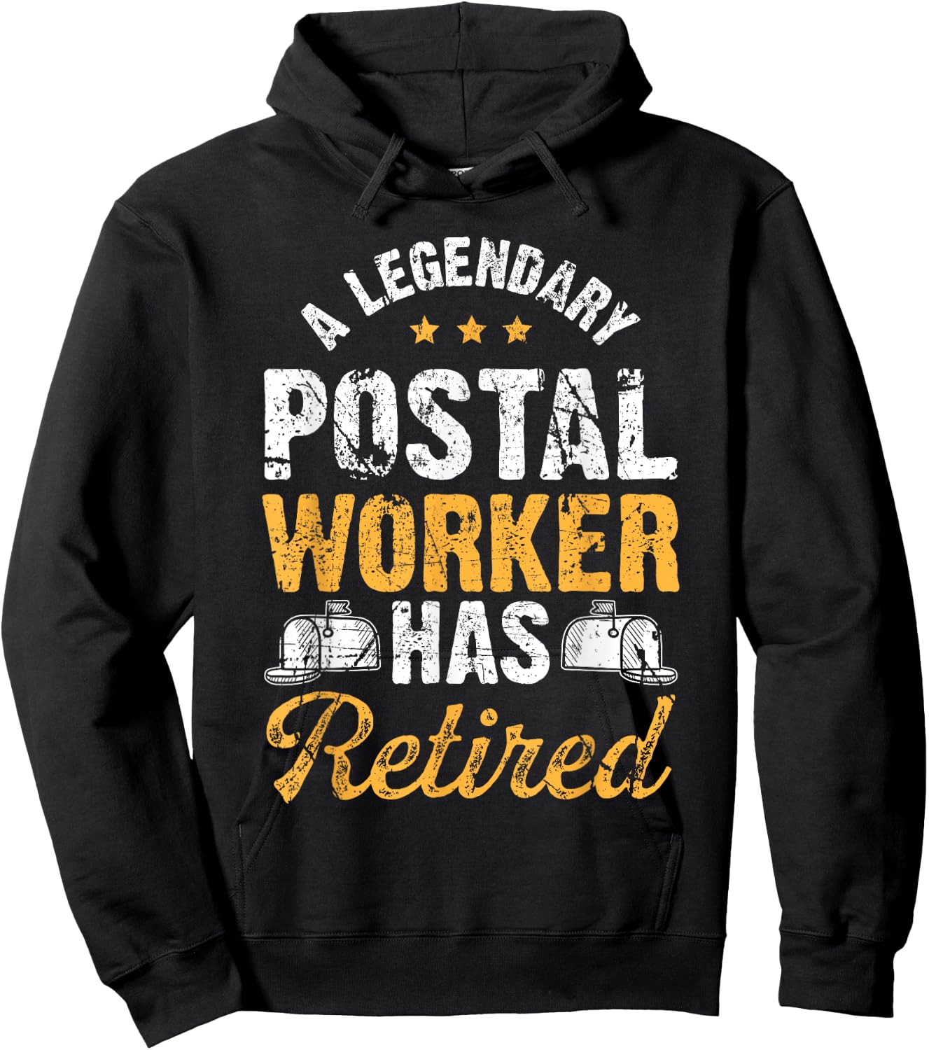 Retirement Quote A Legendary Postal Worker Has Retired Hoodie - Hoodie | Black