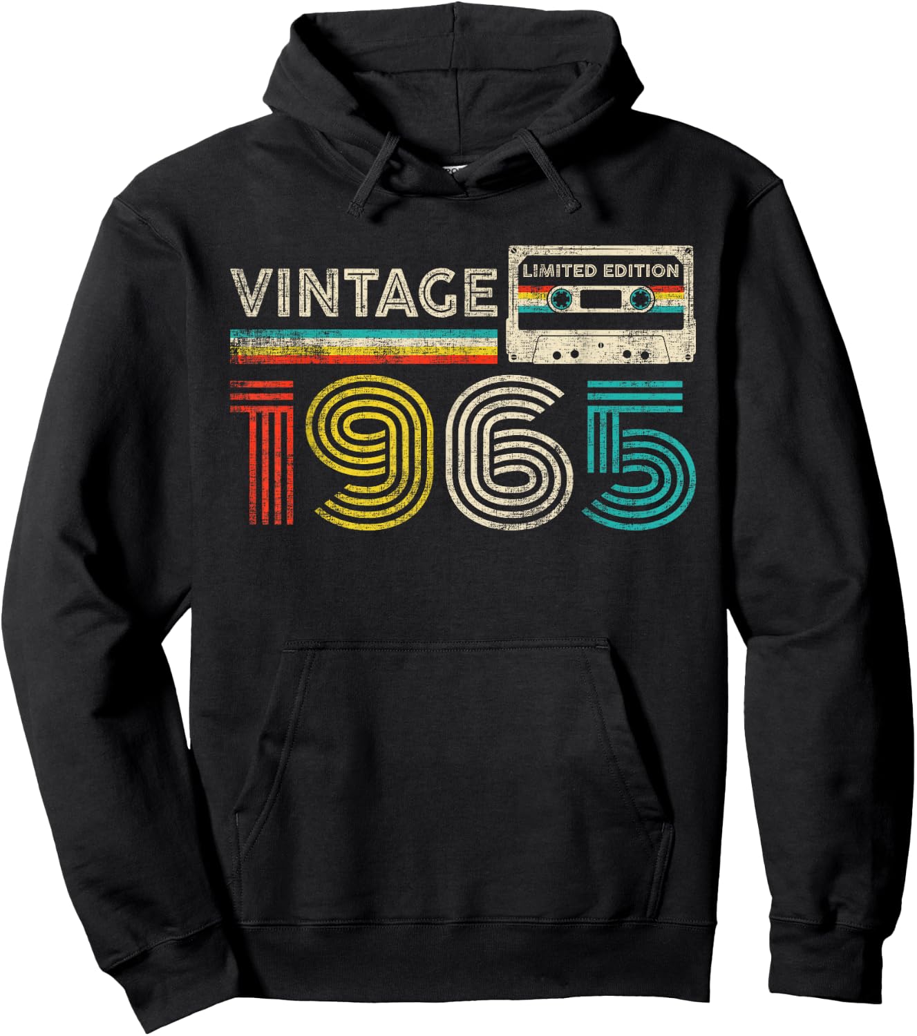 Vintage 1965 Classic Birthday 1965 Cassette Tape Vintage Hoodie - Hoodie | Black