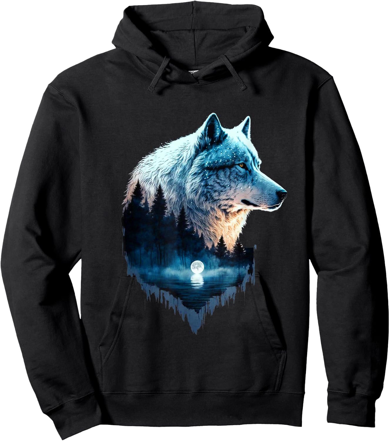 Wolf shirt , wolf shirt, wolf women, wolf moon Hoodie - Hoodie | Black