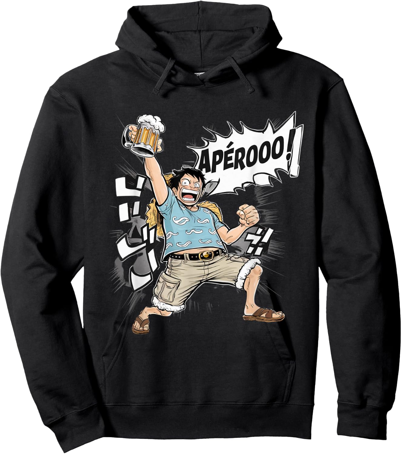 Aperitif Anime Gift Manga Beer Humour Japan Aperitif , Black, S Hoodie - Hoodie | Black