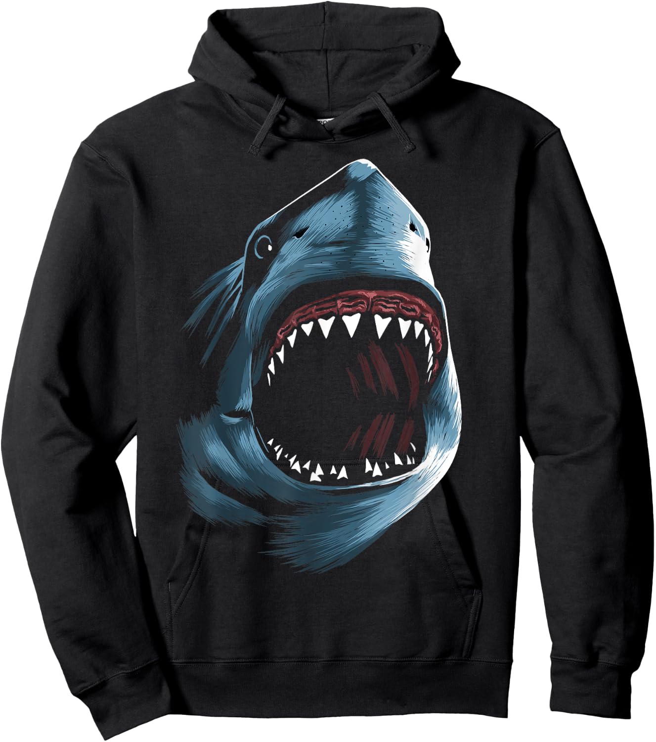 Great shark white attack Hoodie - Hoodie | Black