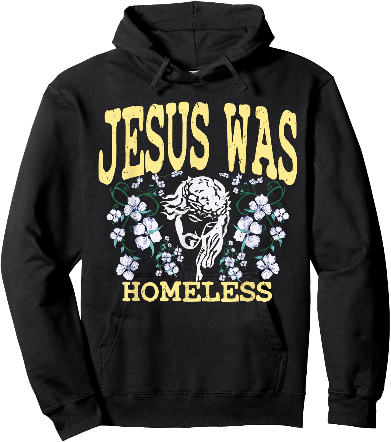 Jesus was homeless | Liberal Christ and Christianity Hoodie - Hoodie | Black