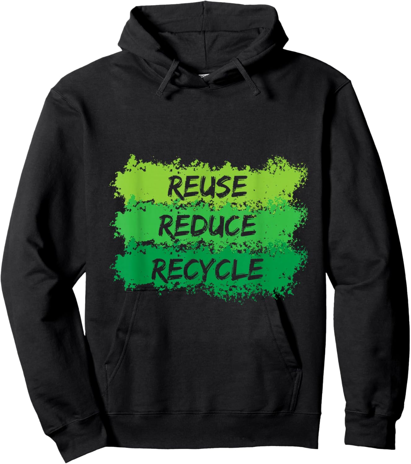 Reuse Reduce Recycle Earth Day Hoodie - Hoodie | Black