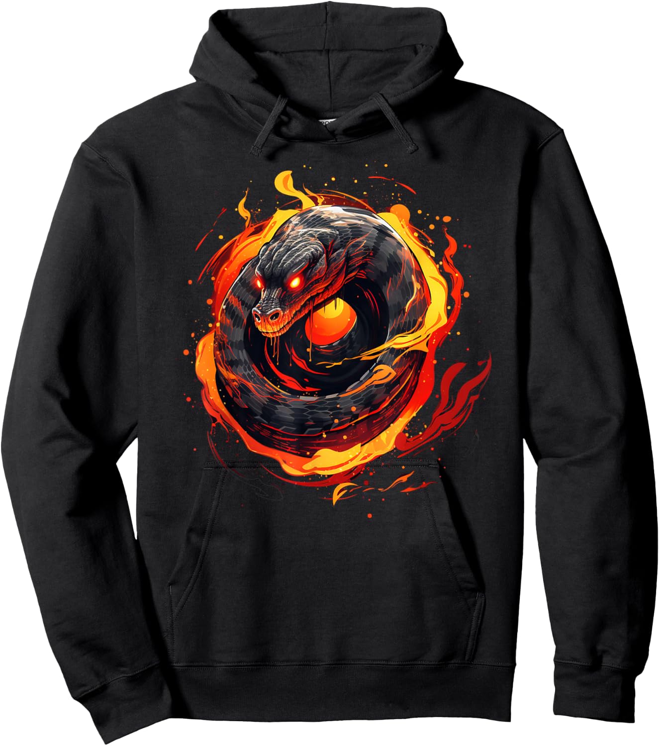 Great Snake Flames for Reptile Animals and Pets Lovers Hoodie - Hoodie | Black