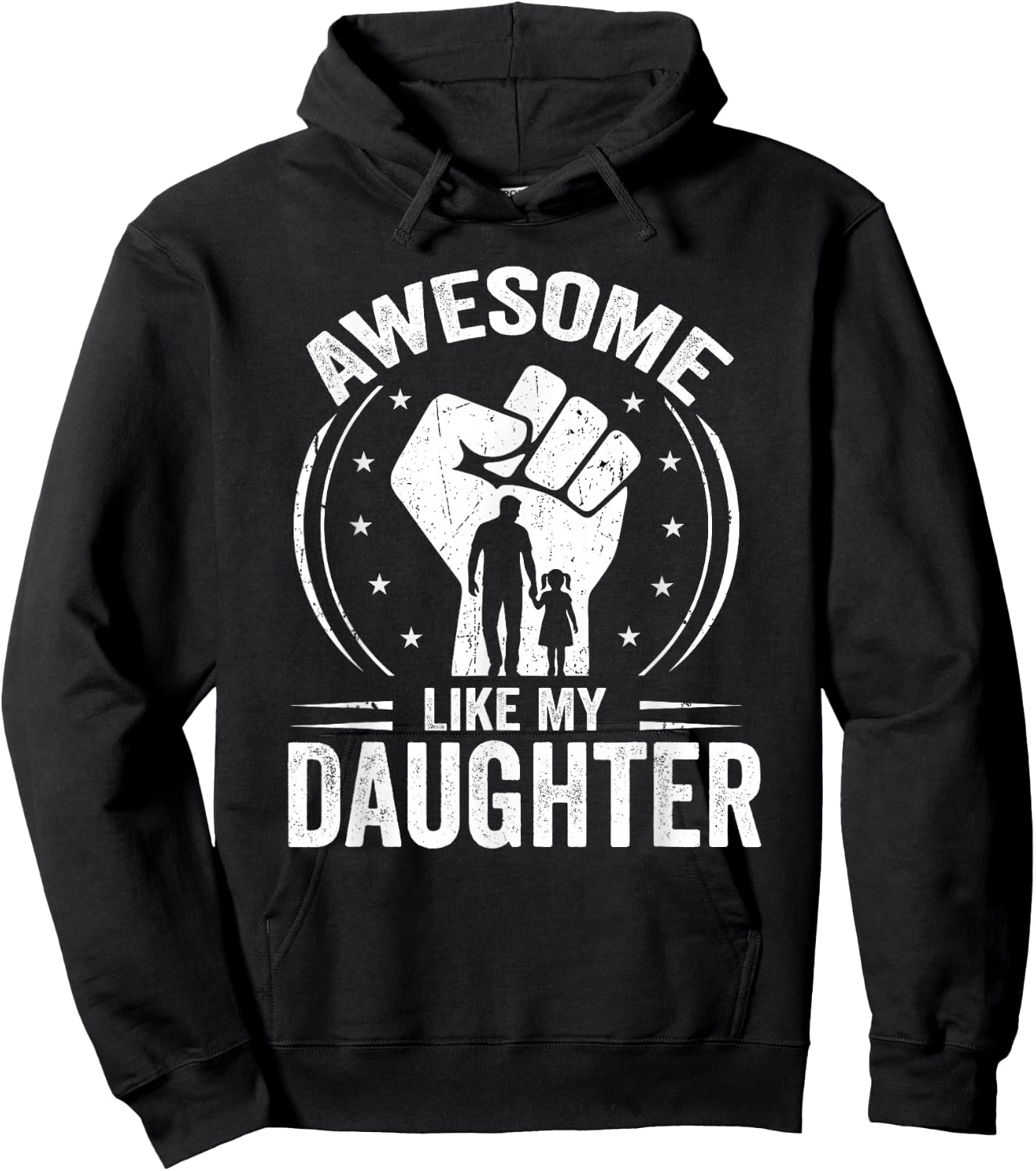 Awesome Like My Daughter Funny Fathers Day Dad Hoodie - Hoodie | Black